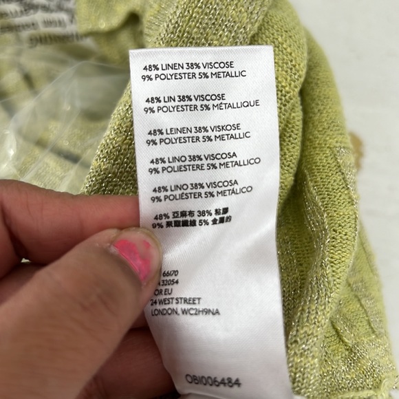 Anthropologie Alicia Shimmer Knit Pullover in Chartreuse - Picture 9 of 11